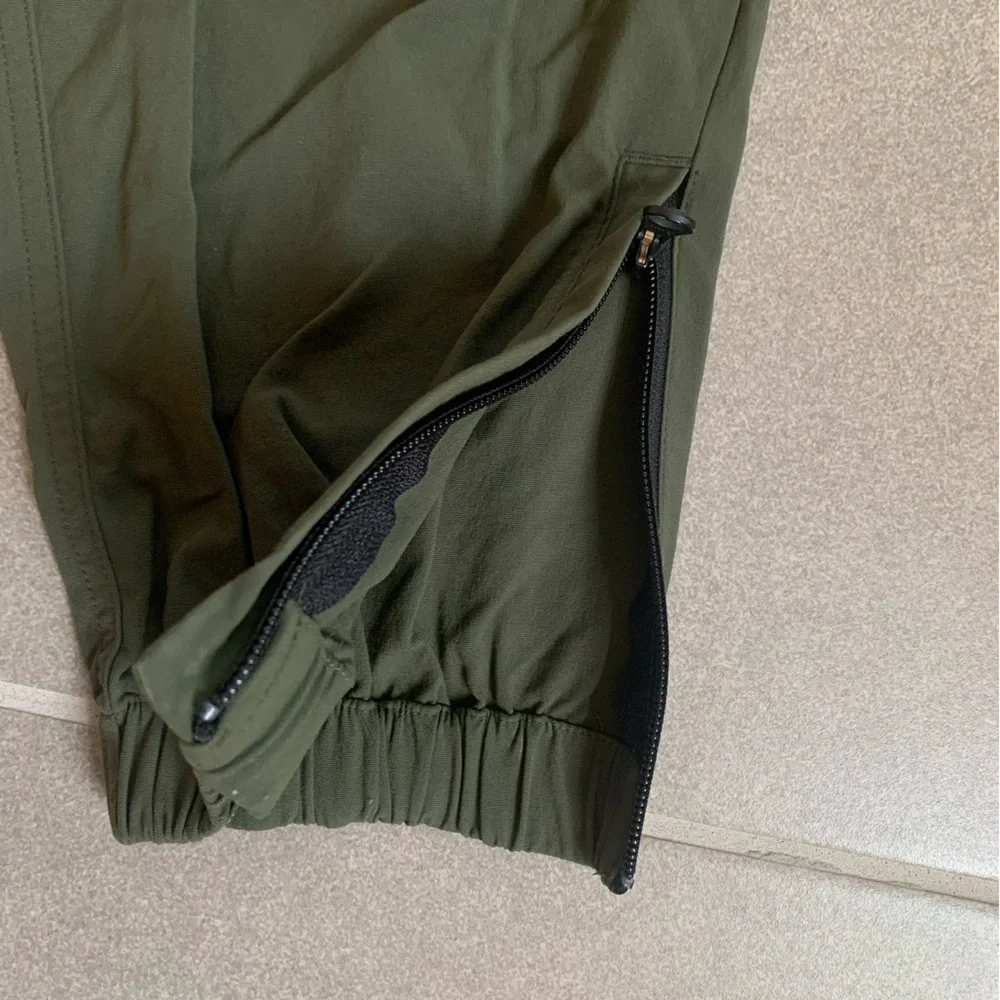 Nike Women’s Pants Dark Olive Joggers Zip Ankles Button‎ Fly XL 30